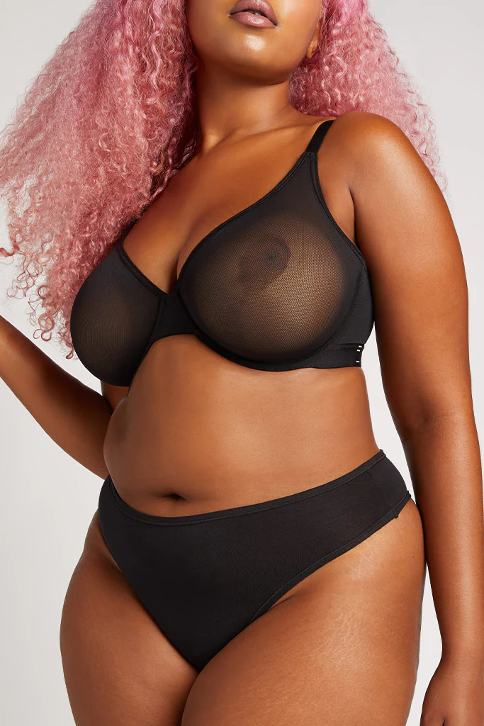 Cloud Cotton Thong in Black (Pack) - Image 4