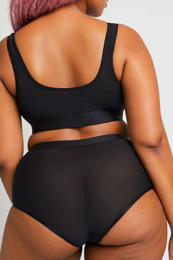 Sieve High-Waist Brief in Black - Image 2