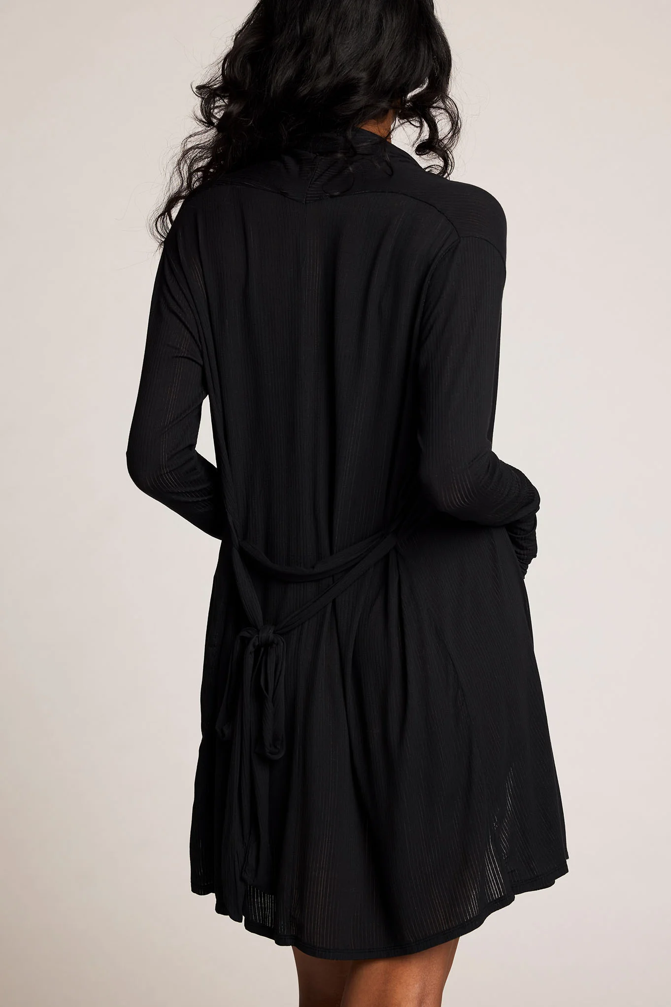 Whipped Mini Robe in Black - Image 3