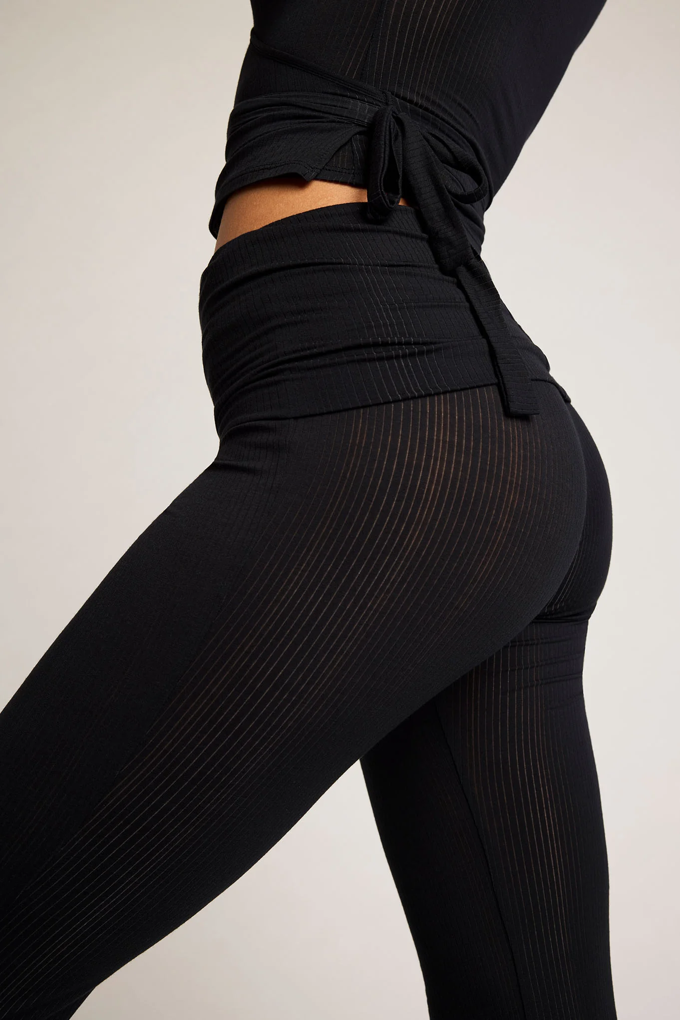 Whipped Roll Down Pant in Black - Image 2