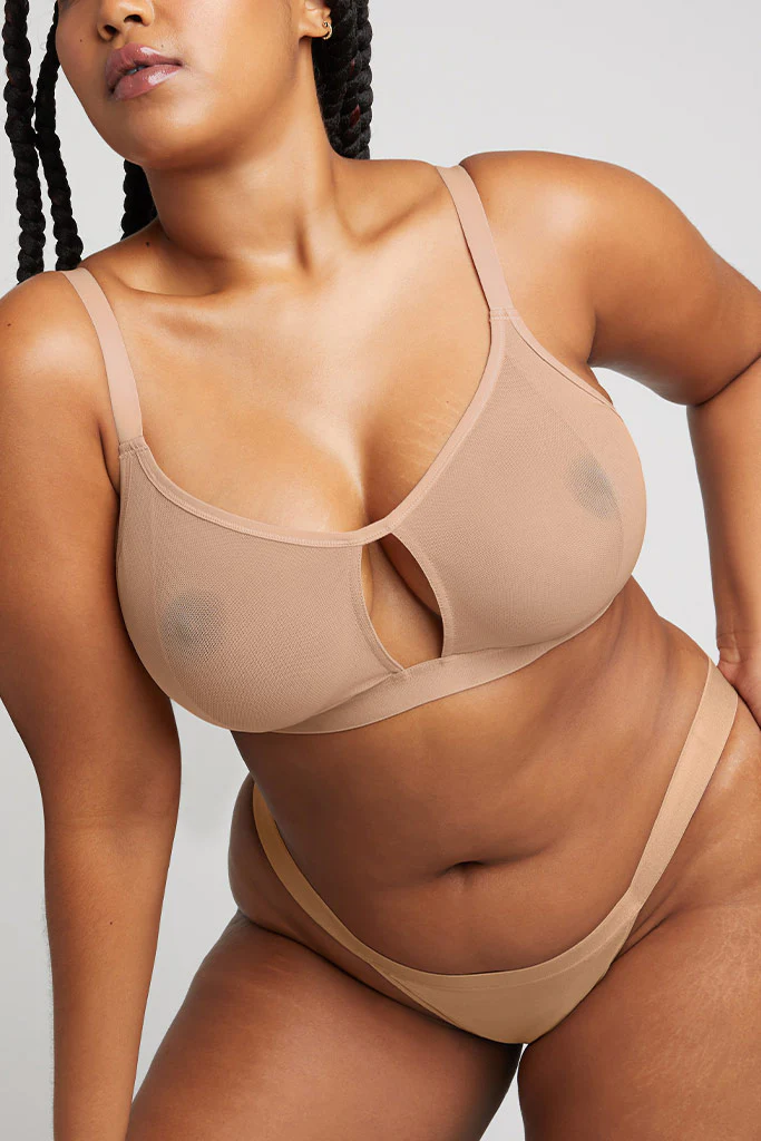 Sieve Cutout Bra in Buff - Image 7