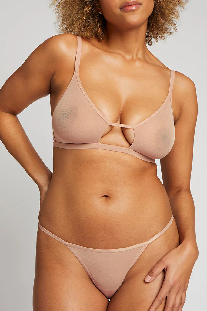 Sieve Cutout Bra in Buff - Image 9