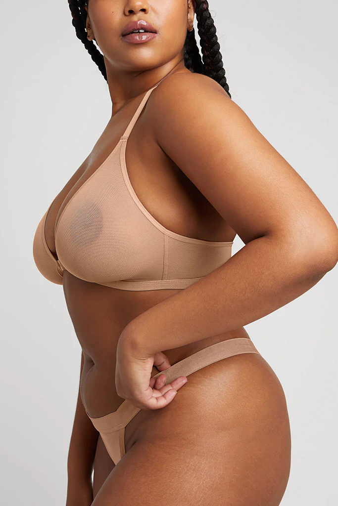 Sieve Racerback Bra in Buff - Image 4
