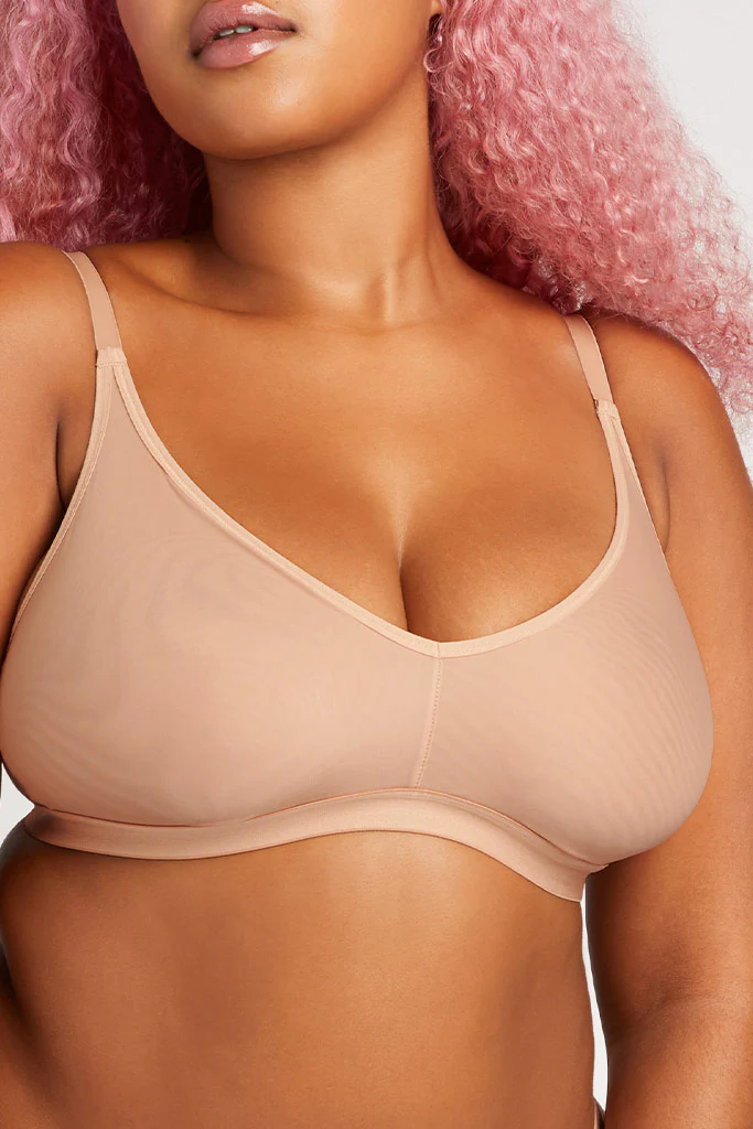 Silky Non-Wire Bra in Buff - Image 5