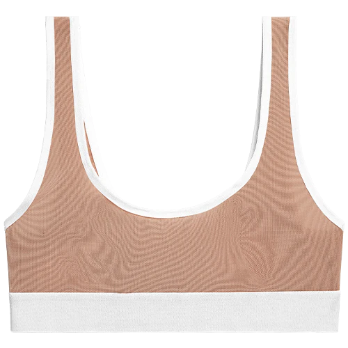 Sieve Bra Top in Buff + White - Image 7