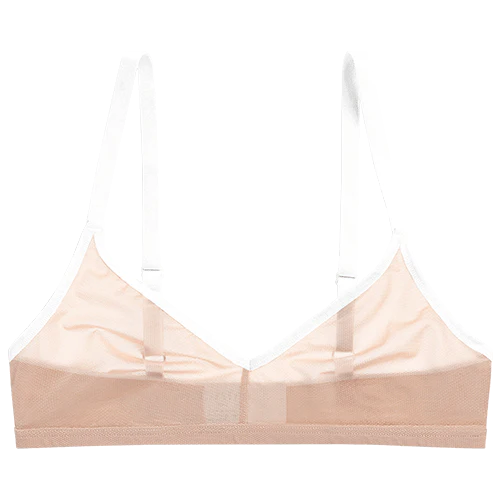 Sieve Non-Wire Bra in Buff + White - Image 10