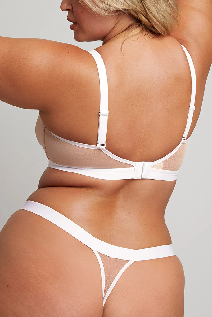 Sieve Thong in Buff + White - Image 6