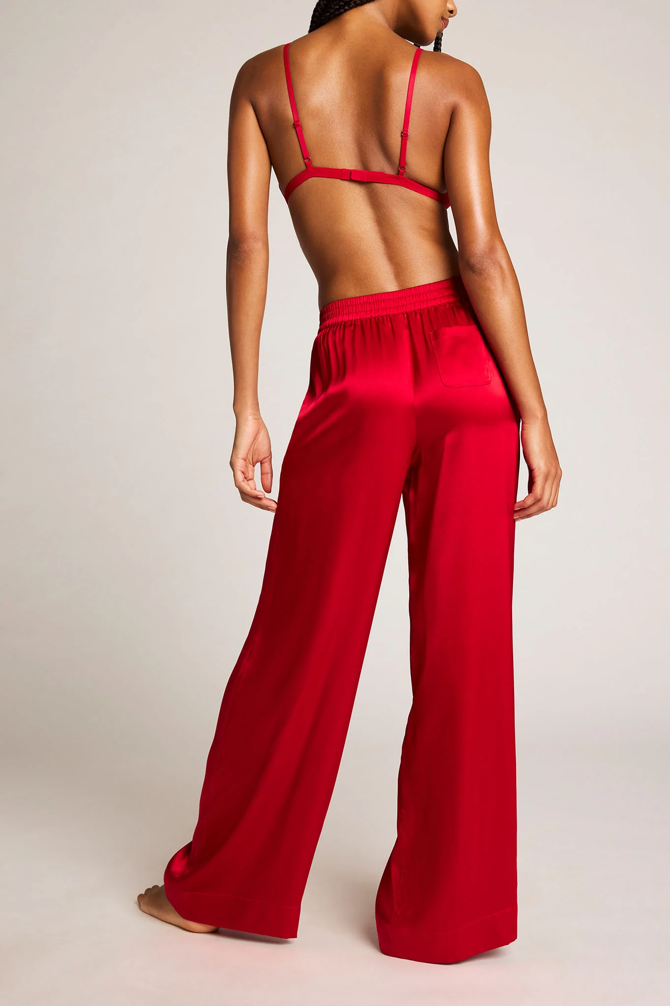 Eclipse Washable Silk Track Pant in Cerise - Image 4