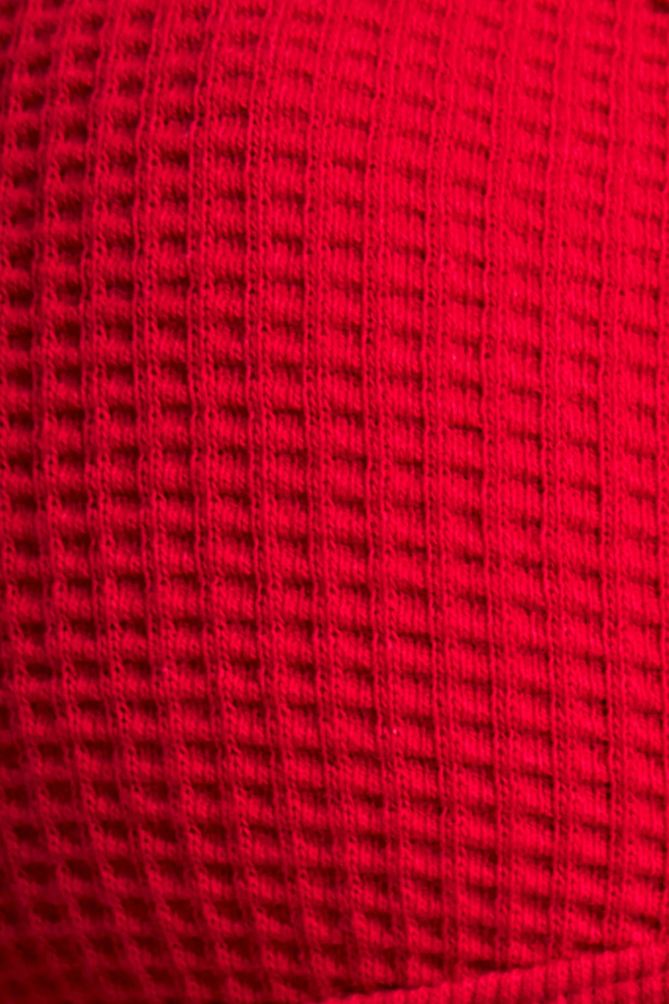 Waffle Knit Lounge Bralette in Cerise - Image 3