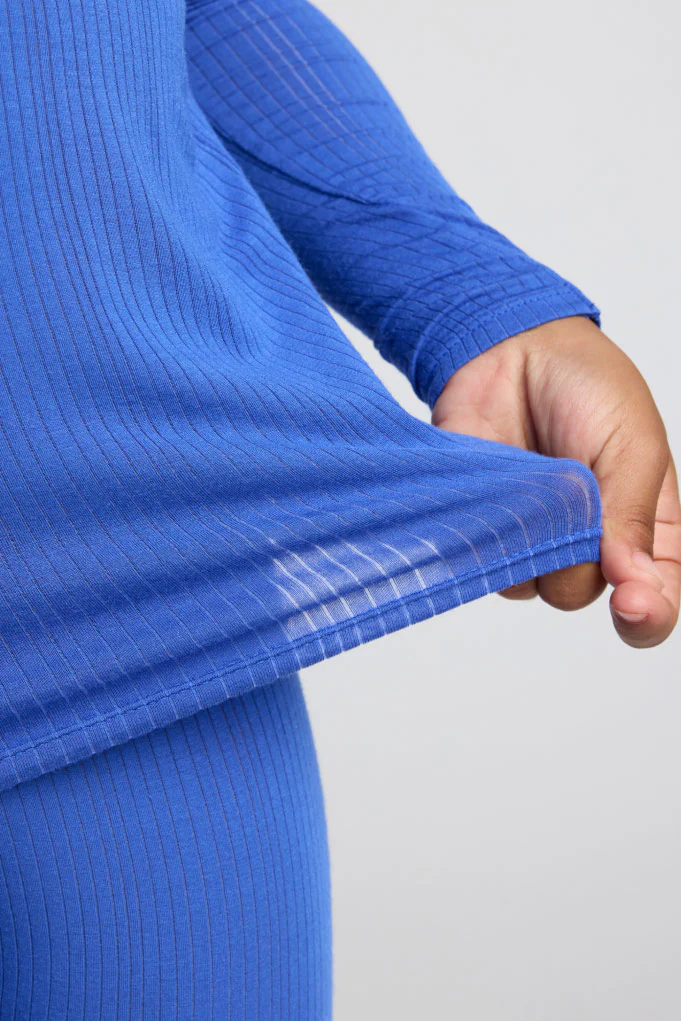 My Mini Long Sleeve Tee and Pants Set in Cobalt - Image 3