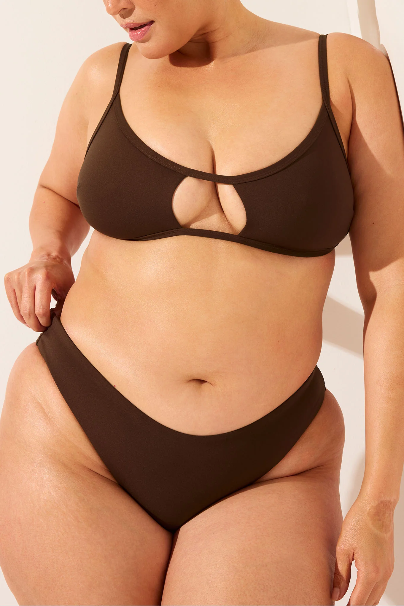 Swim Scoop Brief in Espresso - Image 4