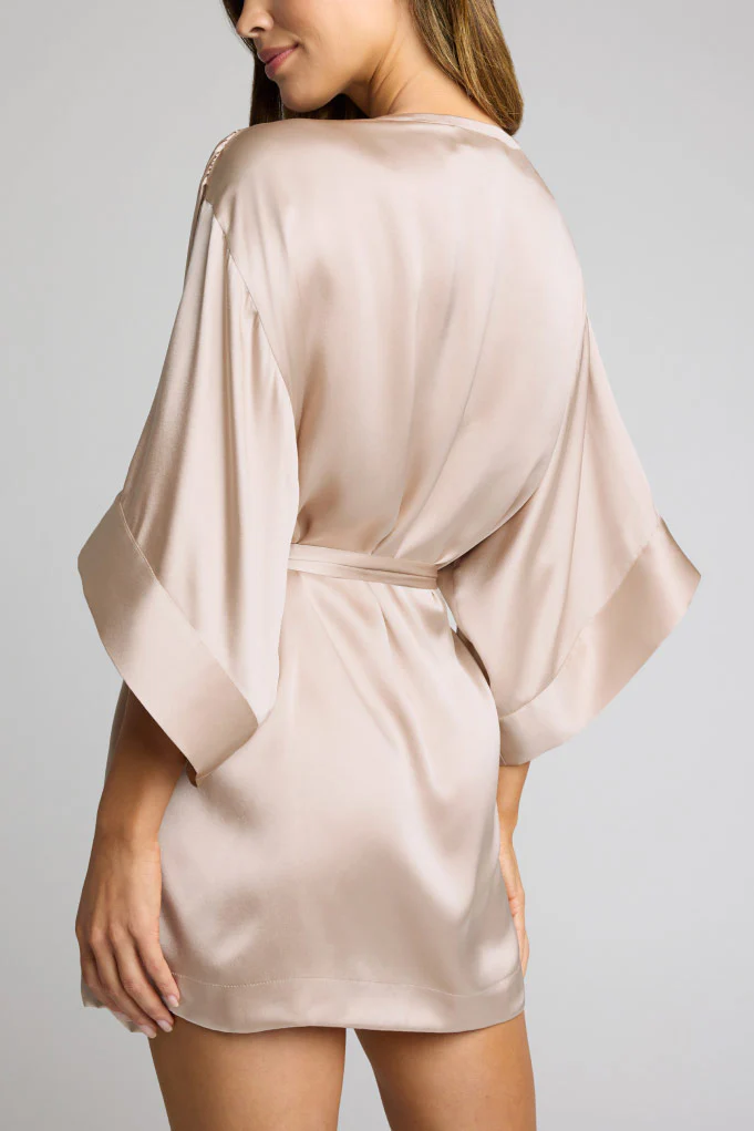 Eclipse Washable Silk Mini Robe in Fizz - Image 4