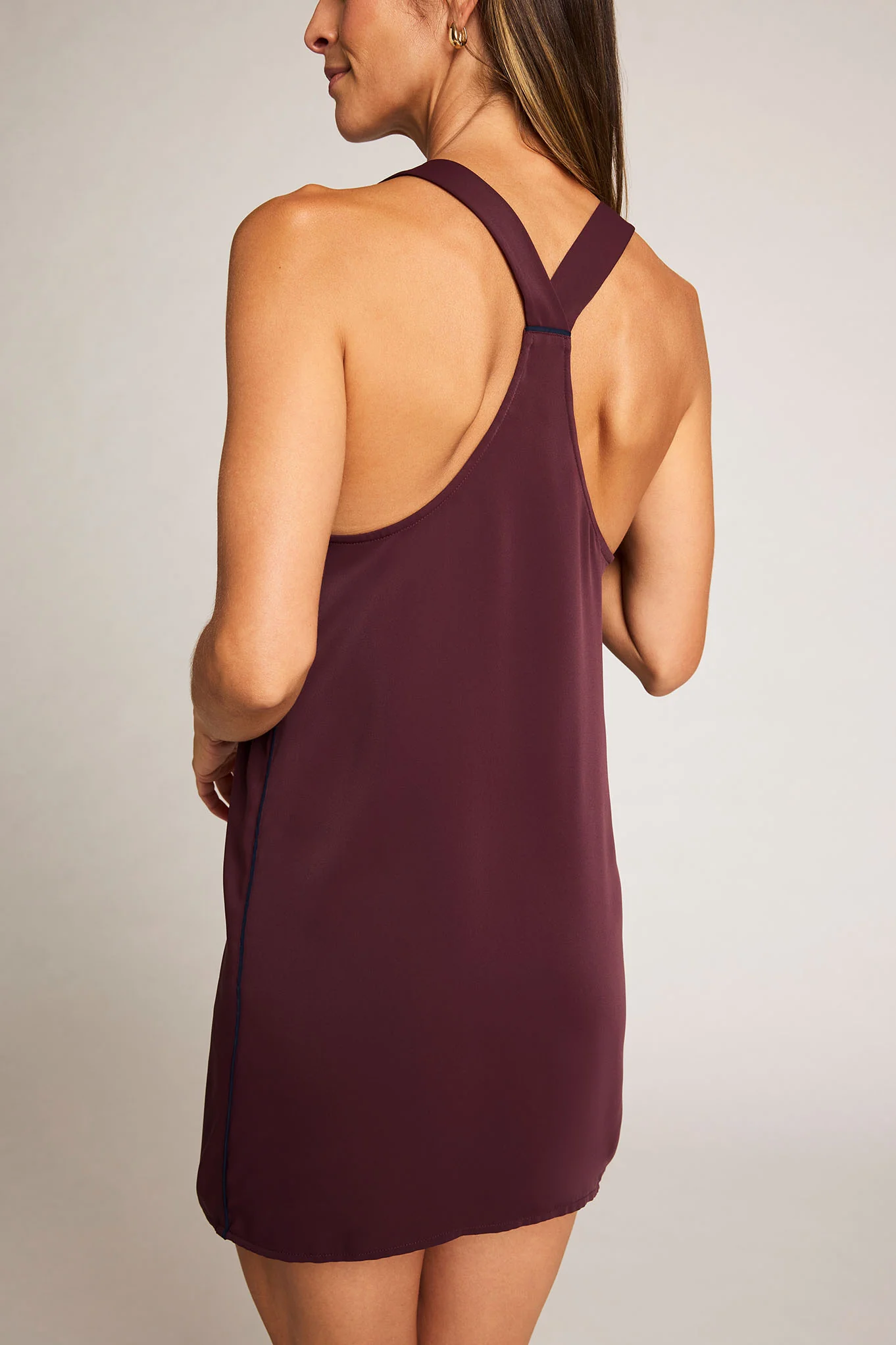 Supreme Mini Slip Dress in Garnet - Image 4