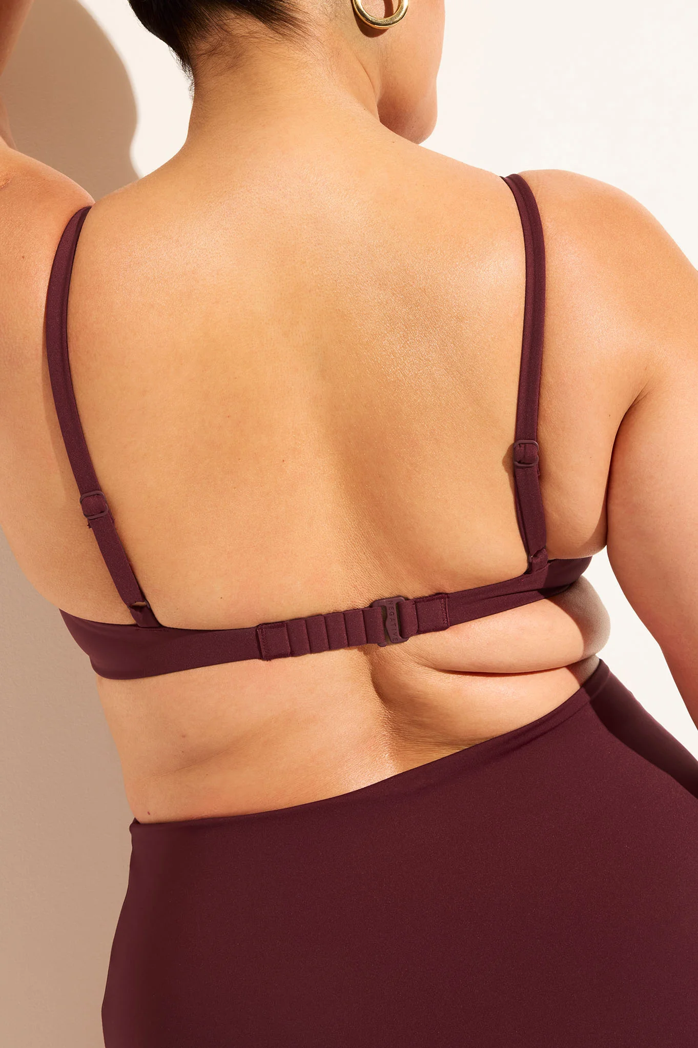 Swim Scoop Top in Garnet - Image 6