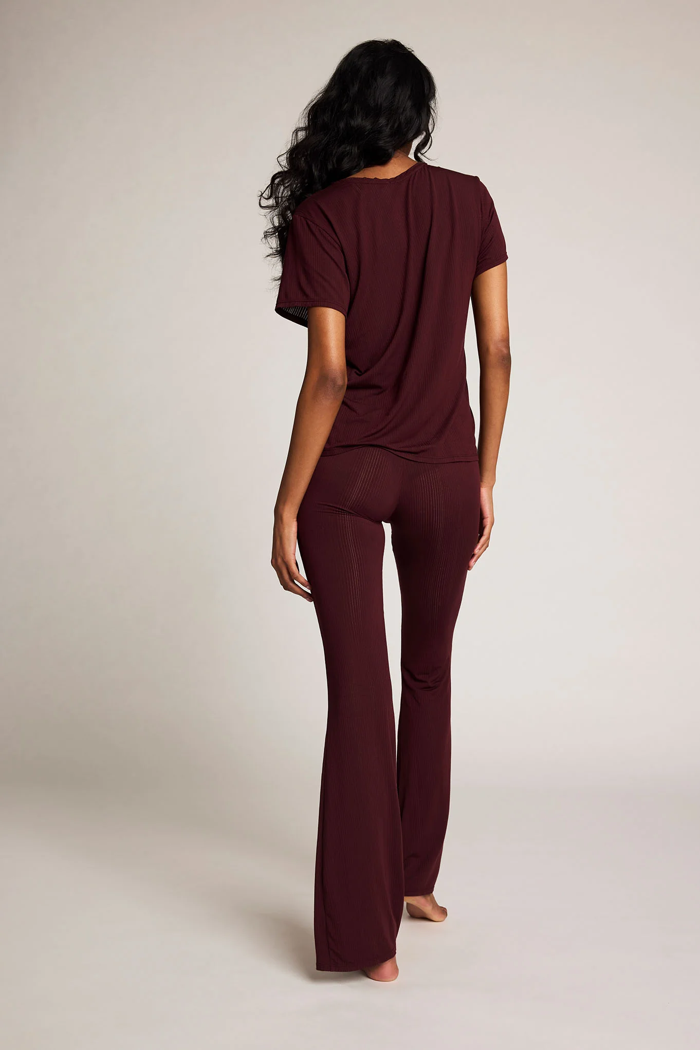 Whipped Roll Down Pant in Garnet - Image 5