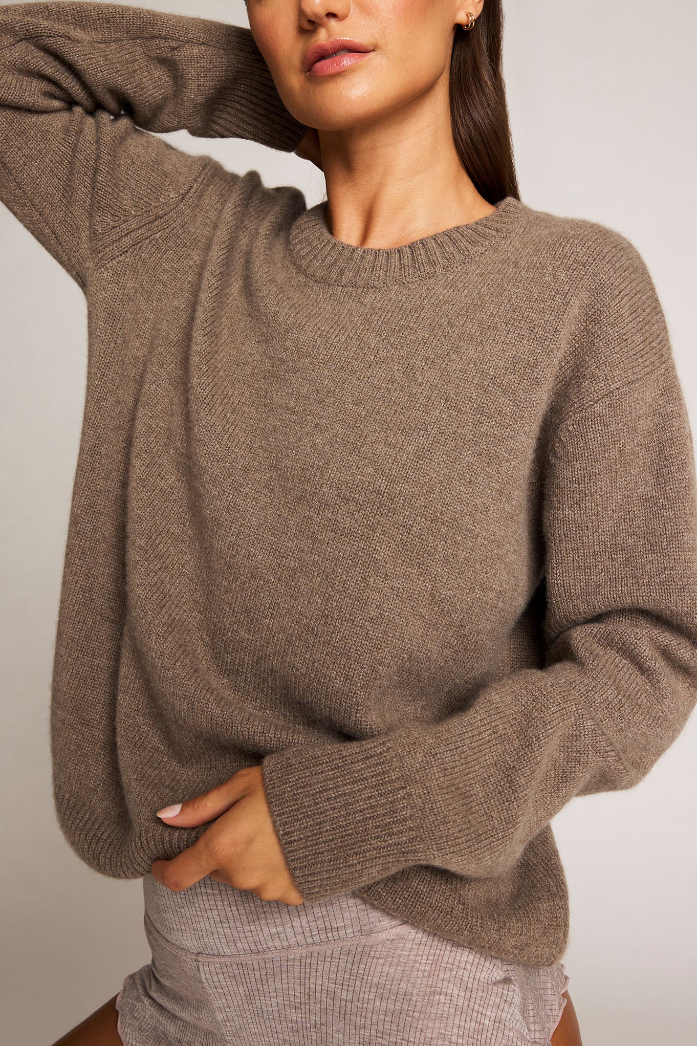 Cashmere Crew in Mink