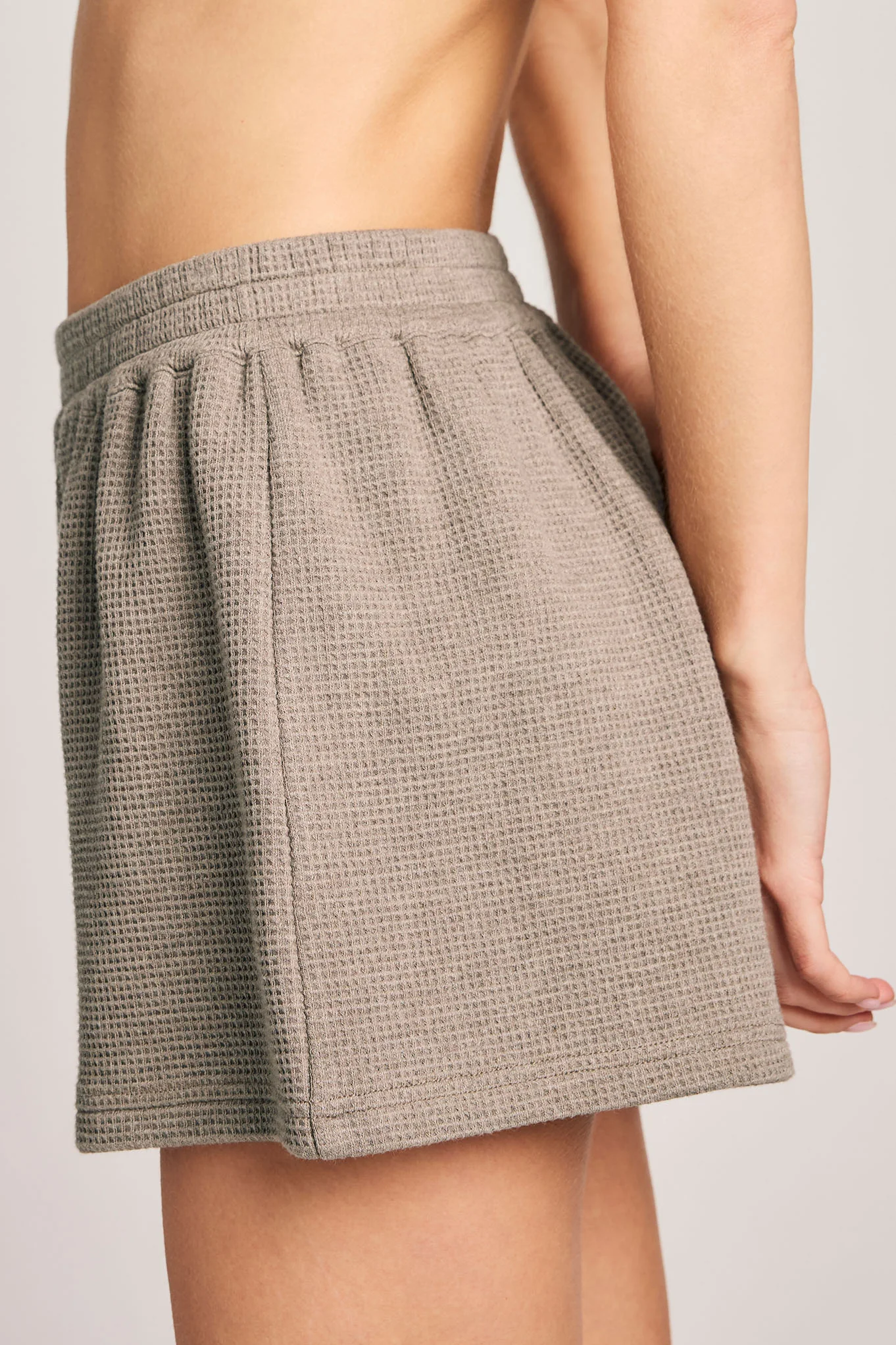 Waffle Knit Short in Mink - Image 2