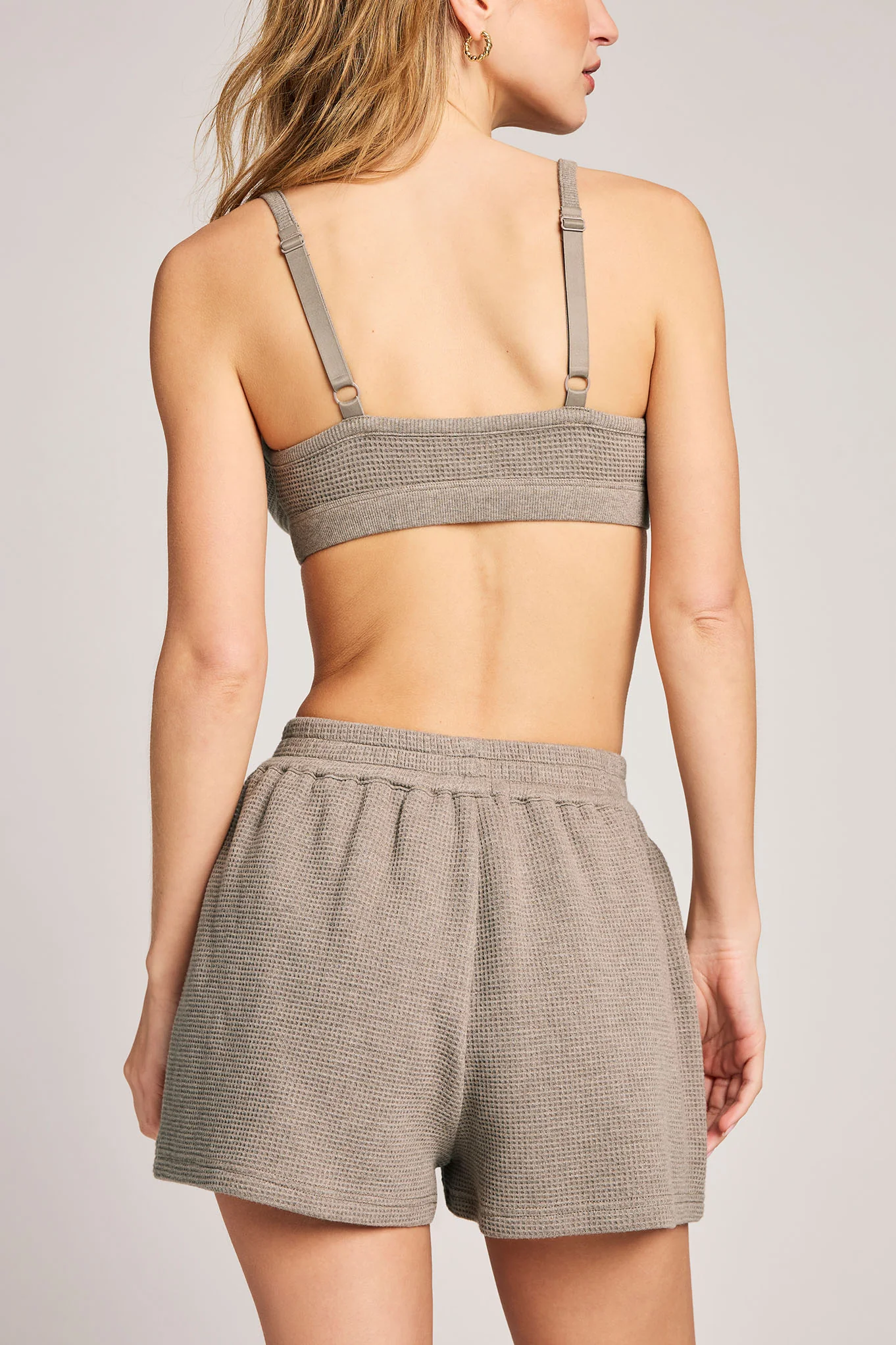 Waffle Knit Short in Mink - Image 3