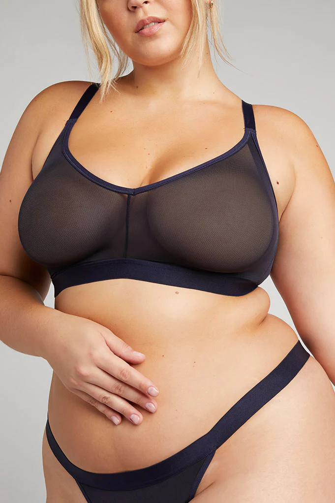 Sieve Non-Wire Bra in Navy - Image 6