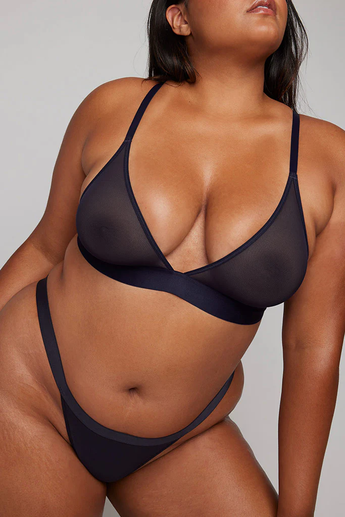 Sieve Thong in Navy - Image 4