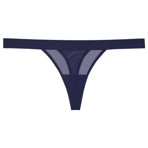Sieve Thong in Navy - Image 6