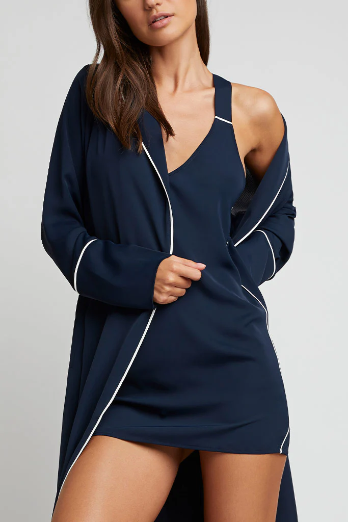 Supreme Classic Robe in Navy - Image 4