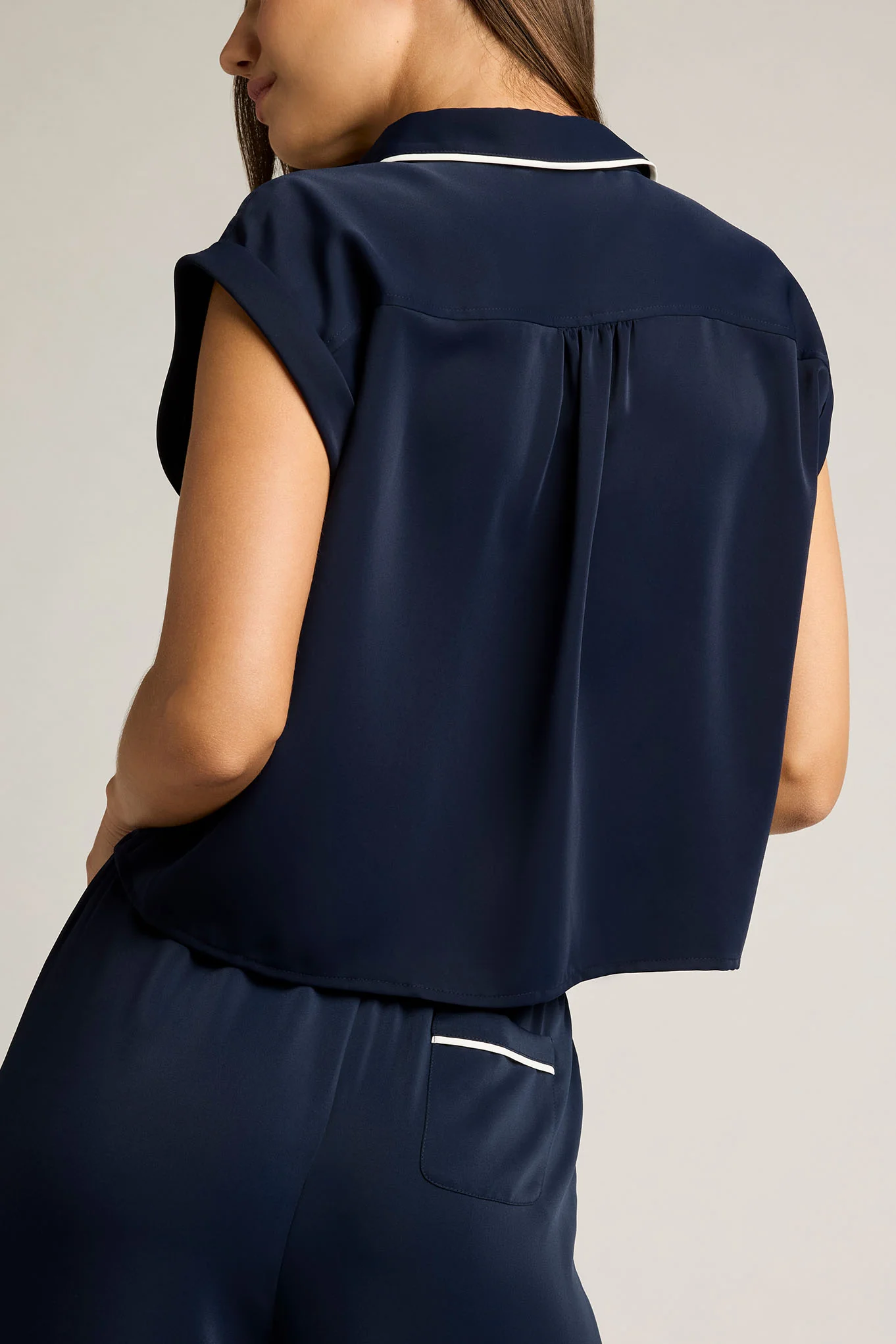 Supreme Short Sleeve Shirt in Navy - Image 3