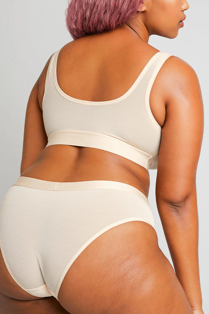 Sieve Bra Top in Peach - Image 2