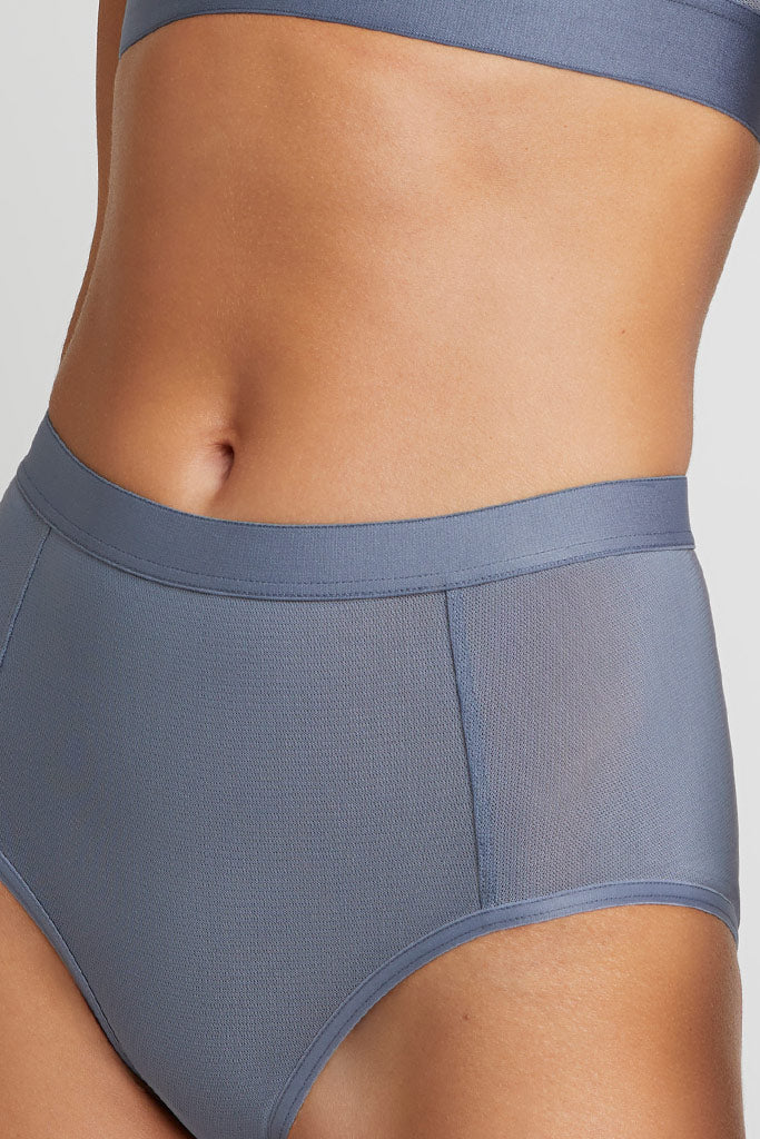 Sieve High-Waist Brief in Slate - Image 2