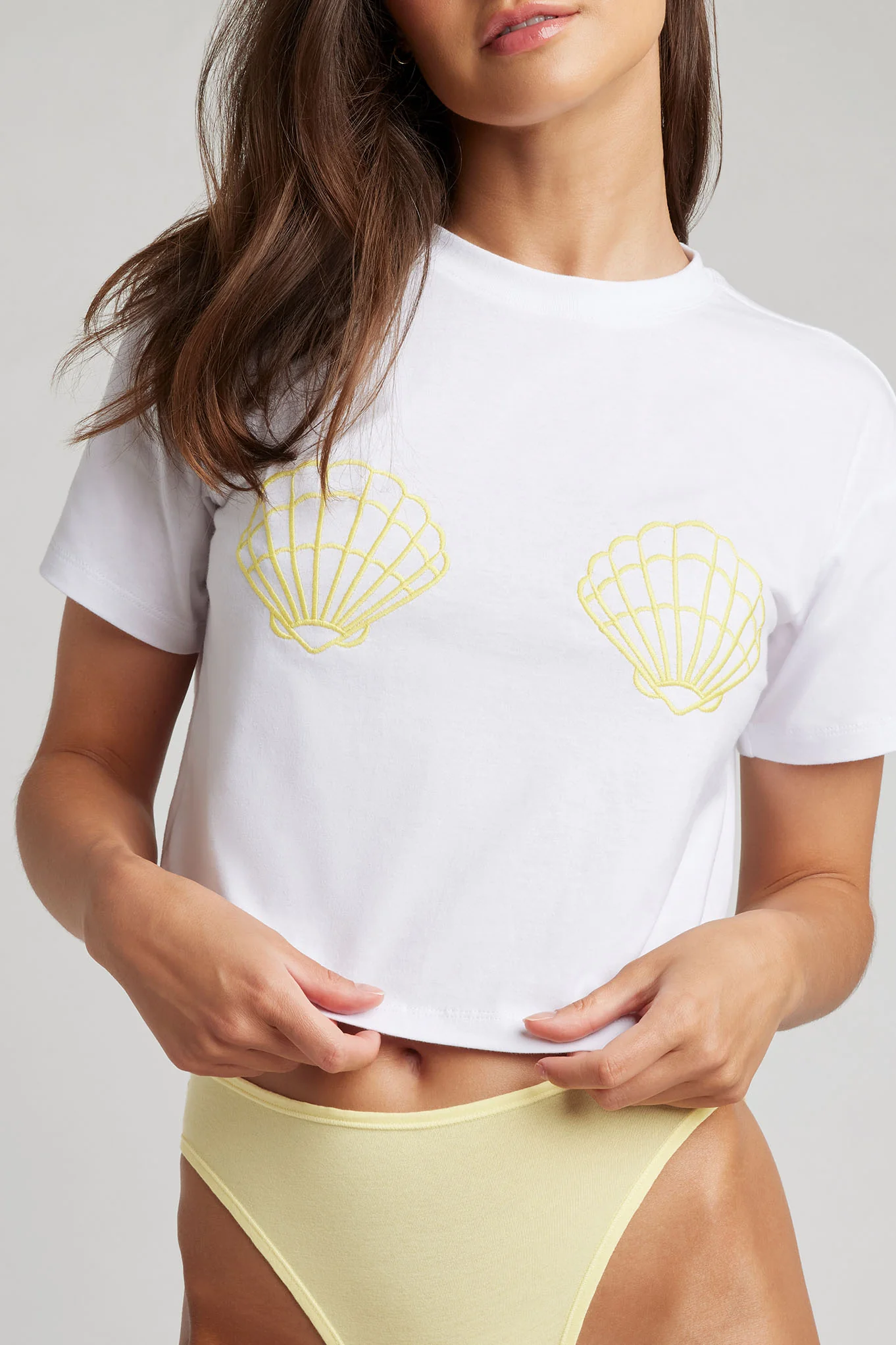 Uniform Baby Tee in White: Mermaid Edition - Image 2
