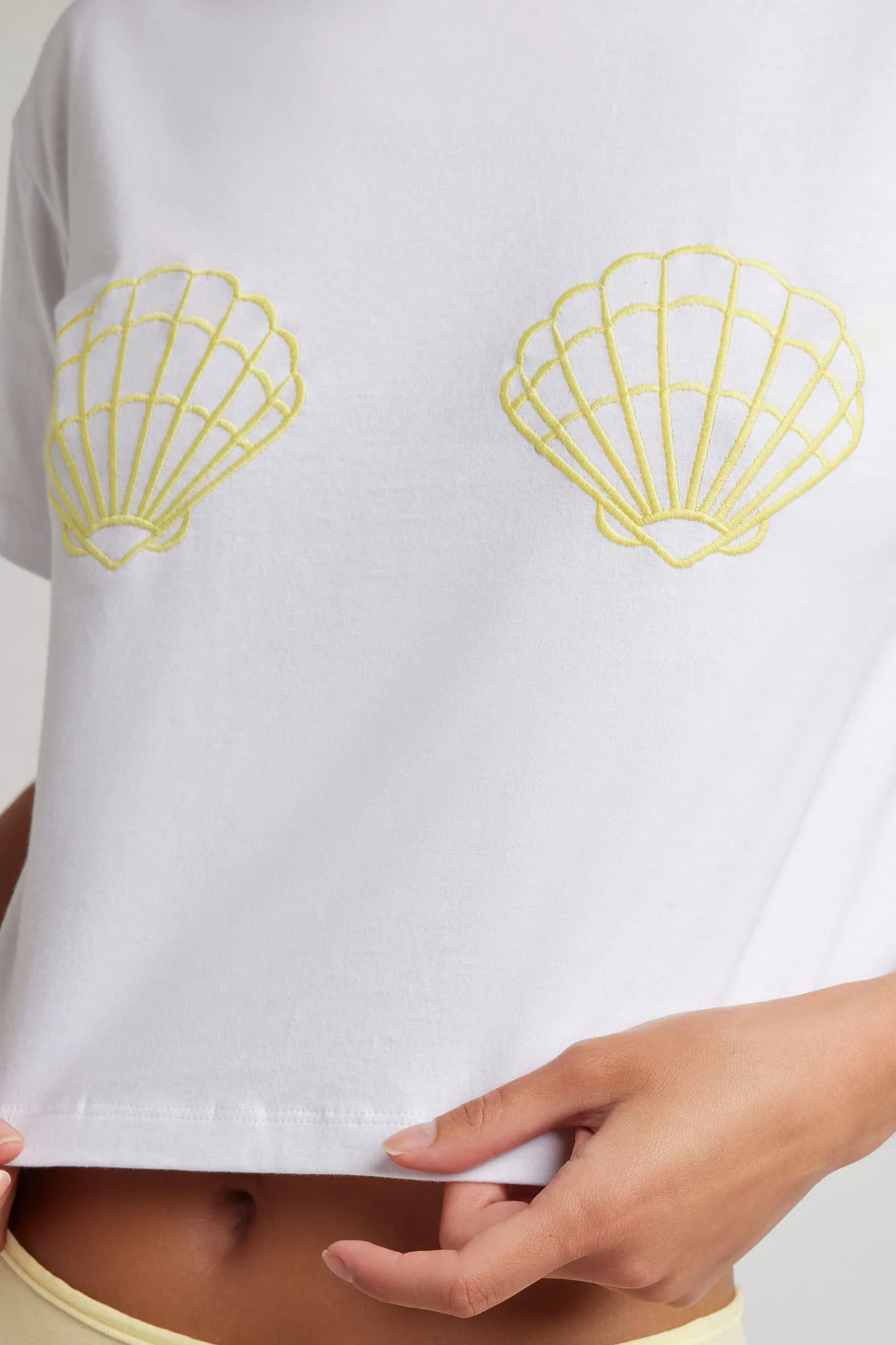 Uniform Baby Tee in White: Mermaid Edition - Image 4