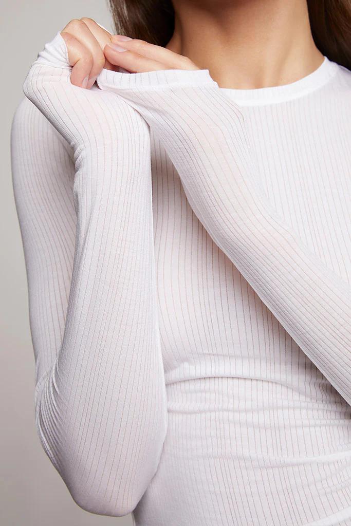 Whipped Baby Long Sleeve in White - Image 2